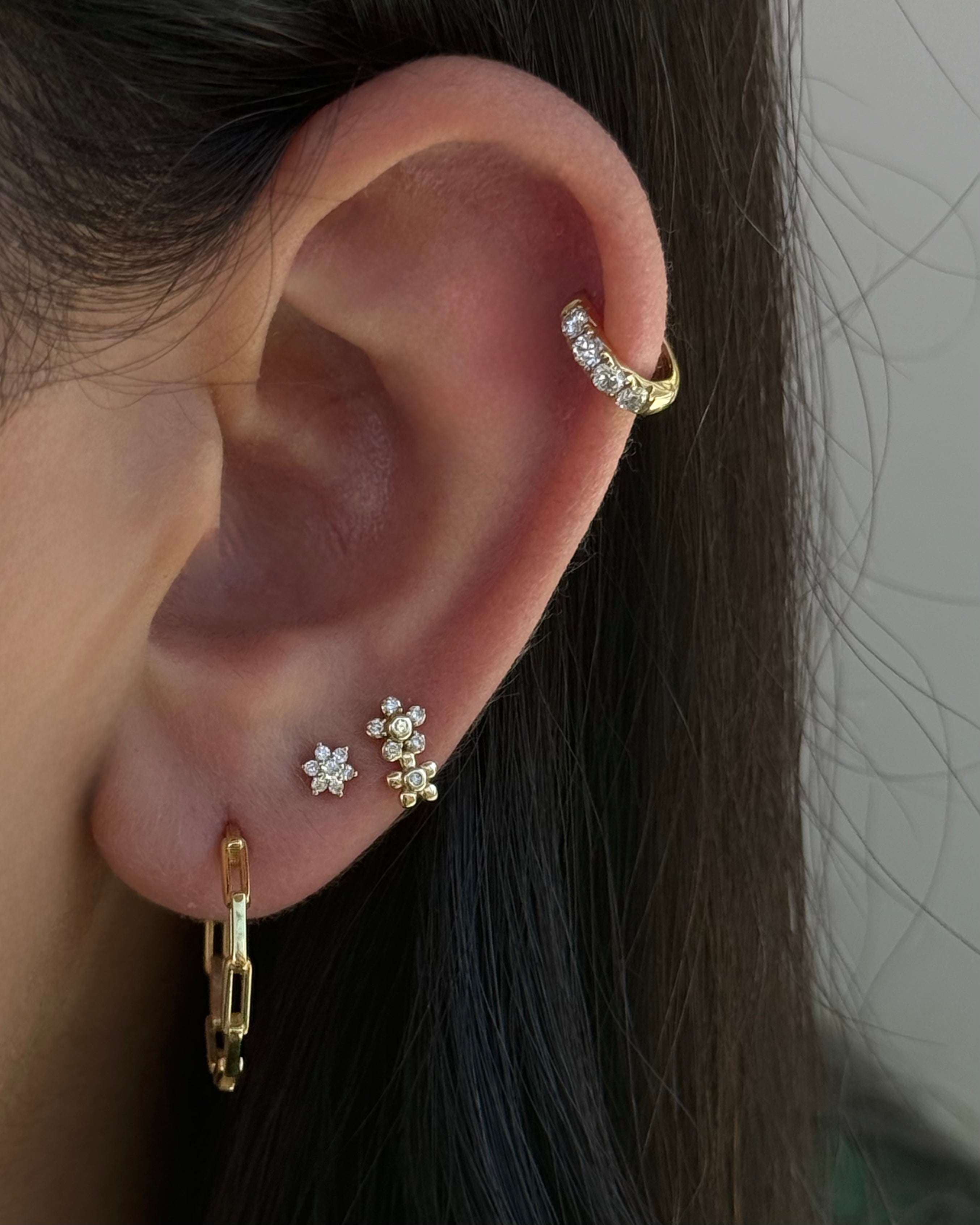 Paperclip Gold Hoops