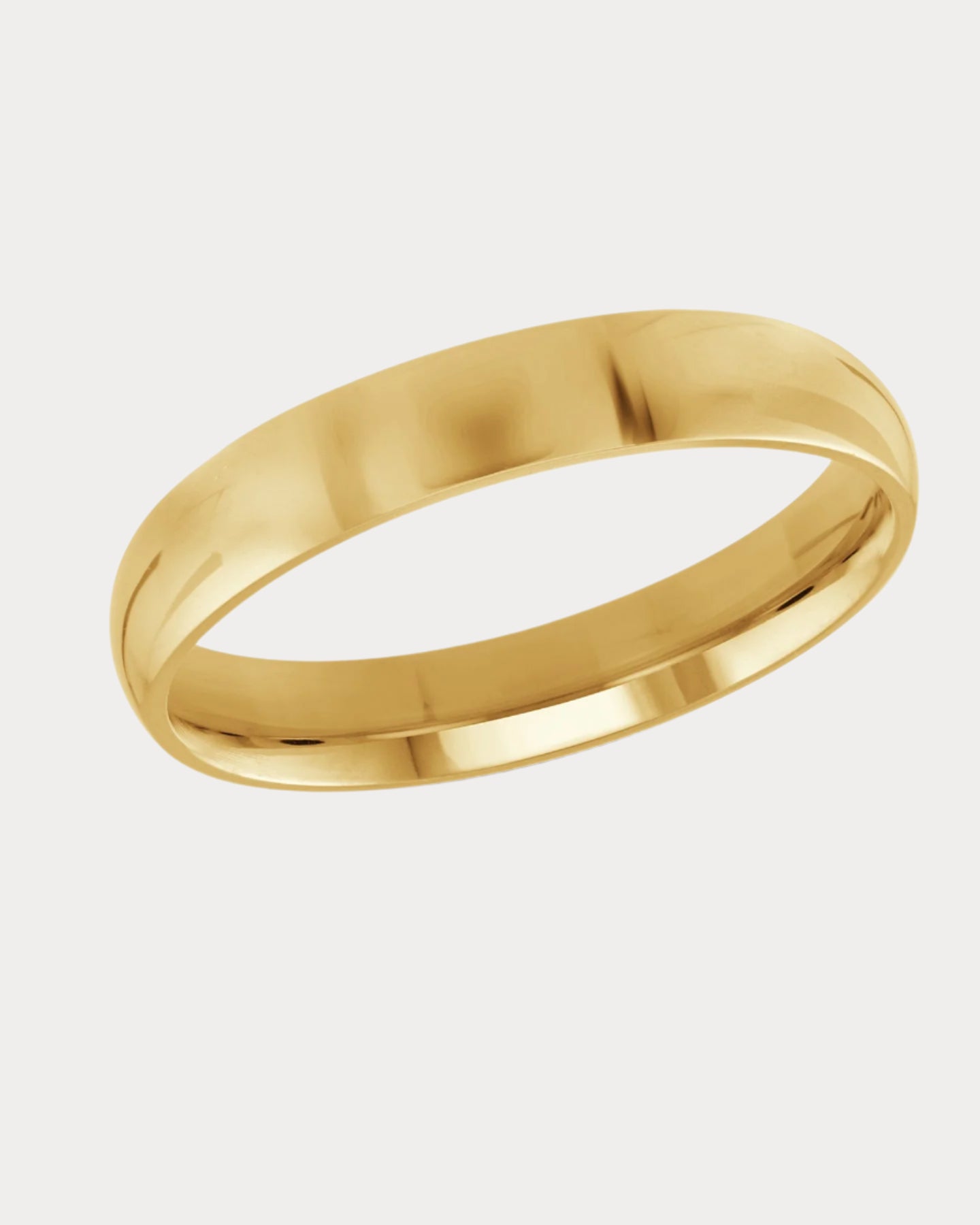 Bague en or jaune en forme de dôme - 4 mm 