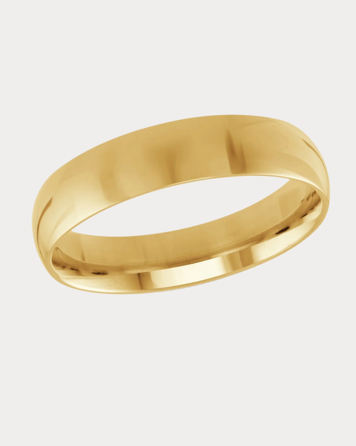 Bague en or jaune en forme de dôme - 5 mm 