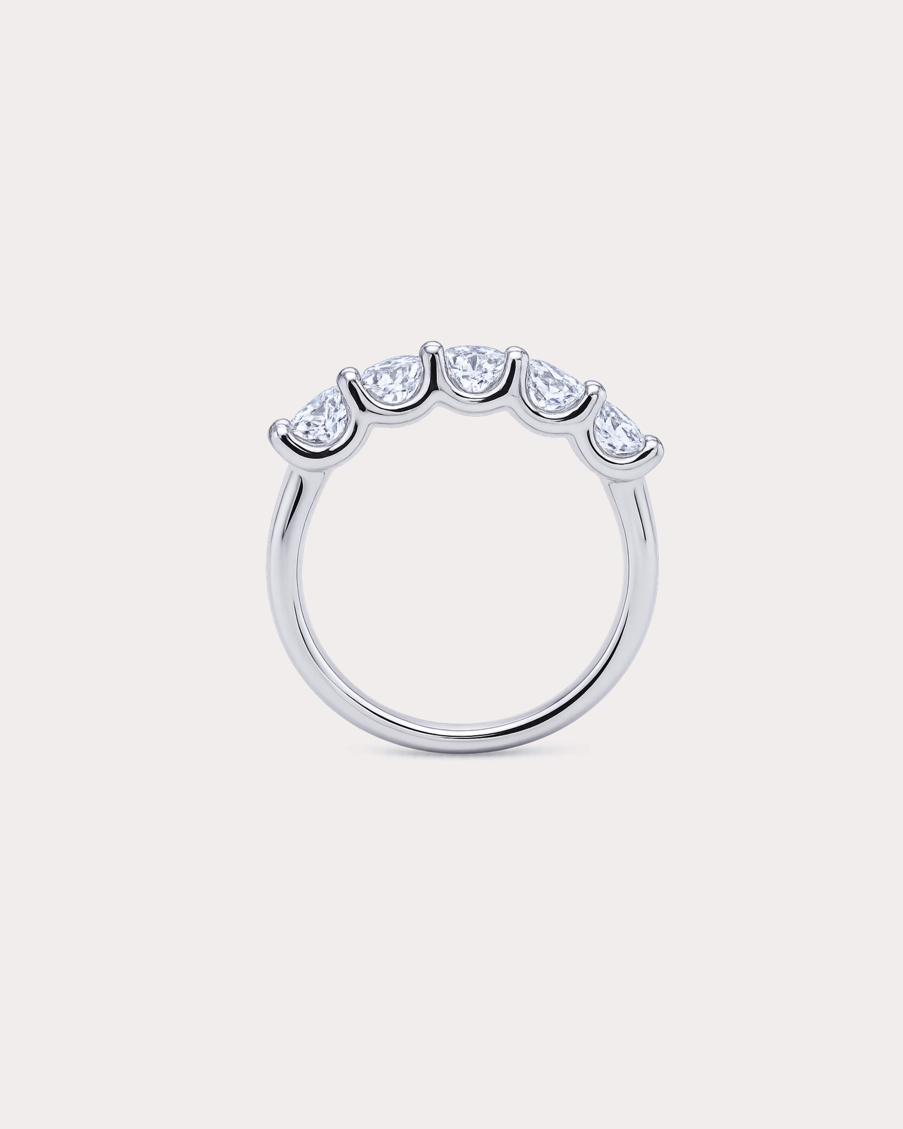 Five Round Diamond Half Eternity Band