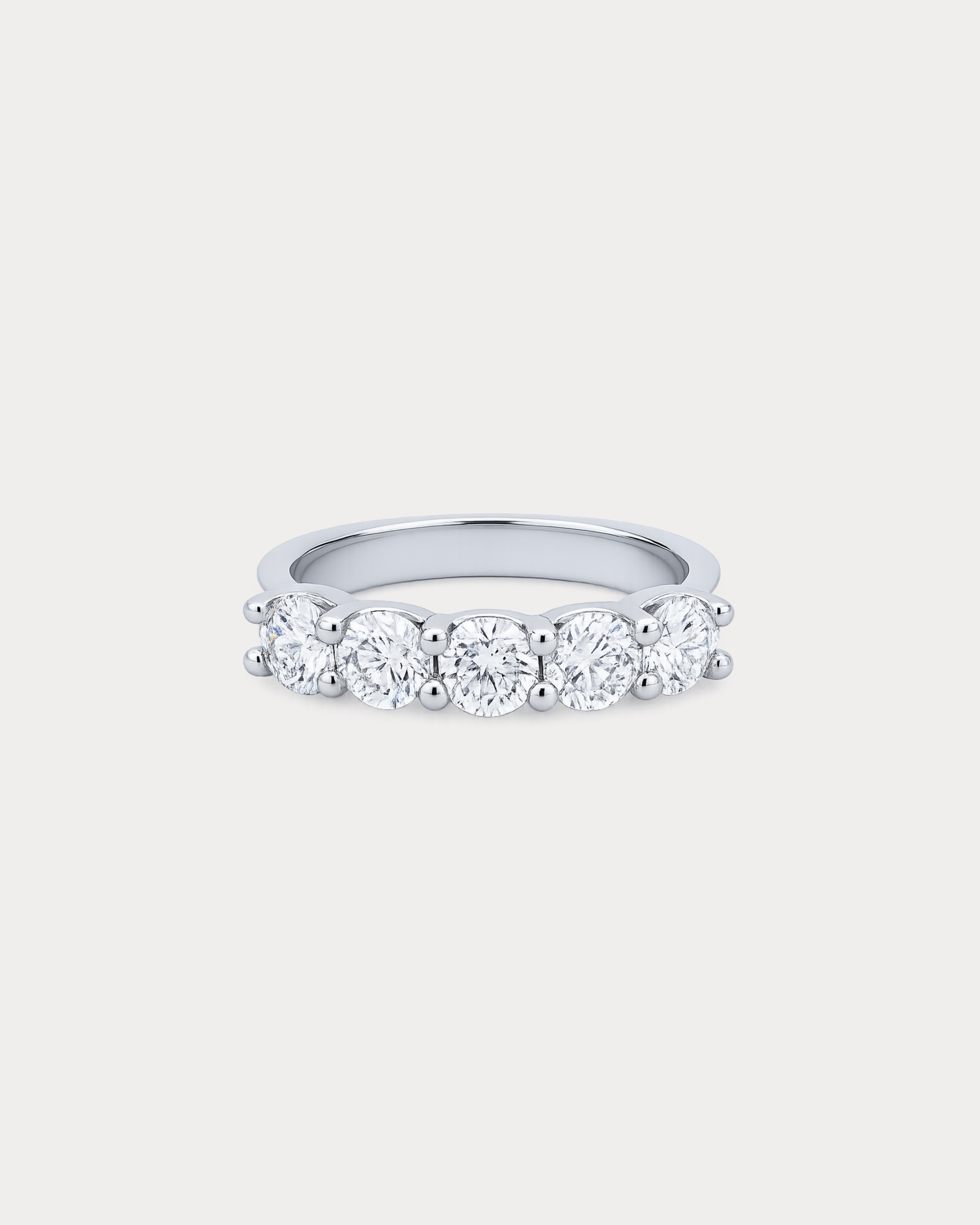 Five Round Diamond Half Eternity Band