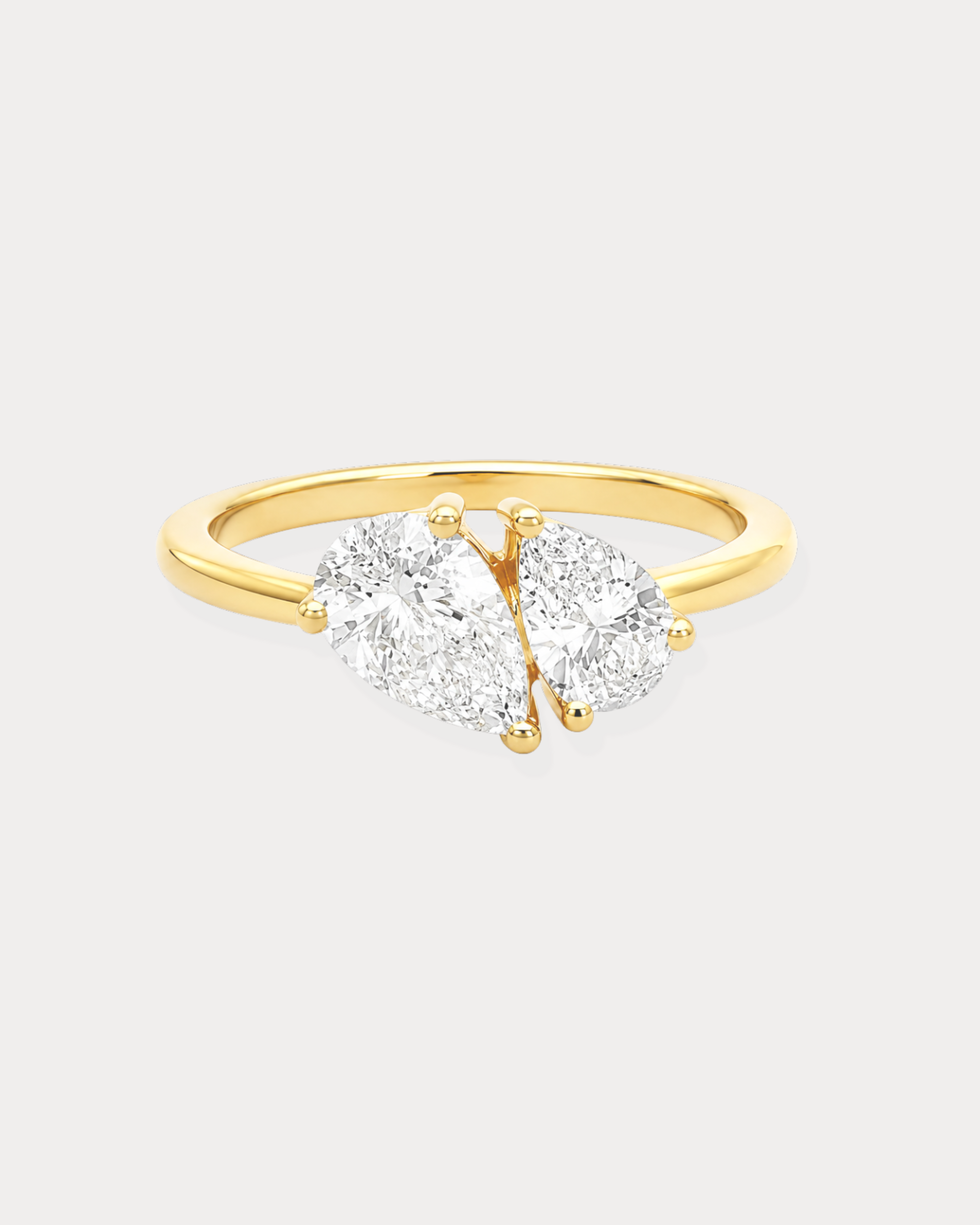 Toi et Moi Pear Diamond Ring