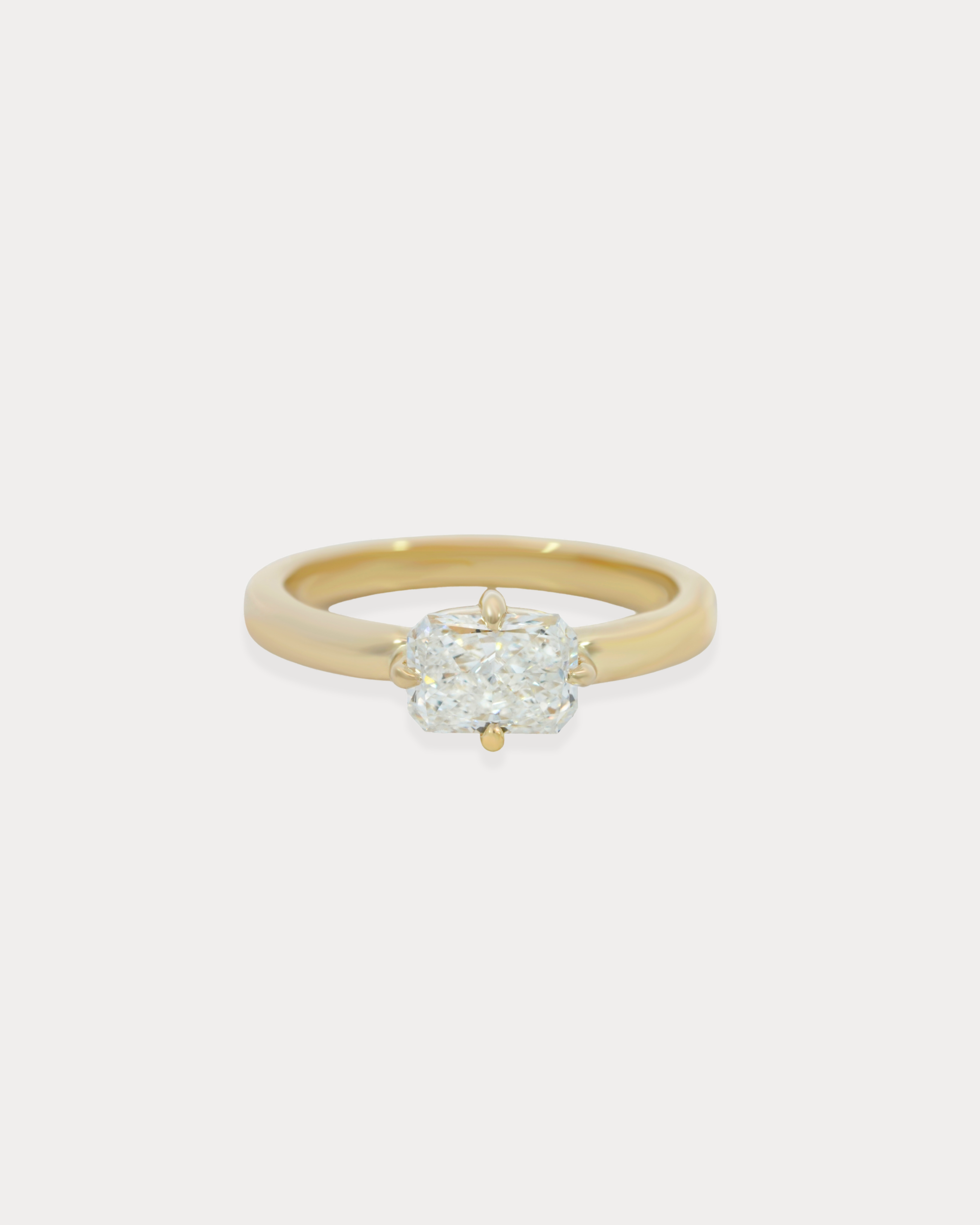 East-West Radiant Cut Ring