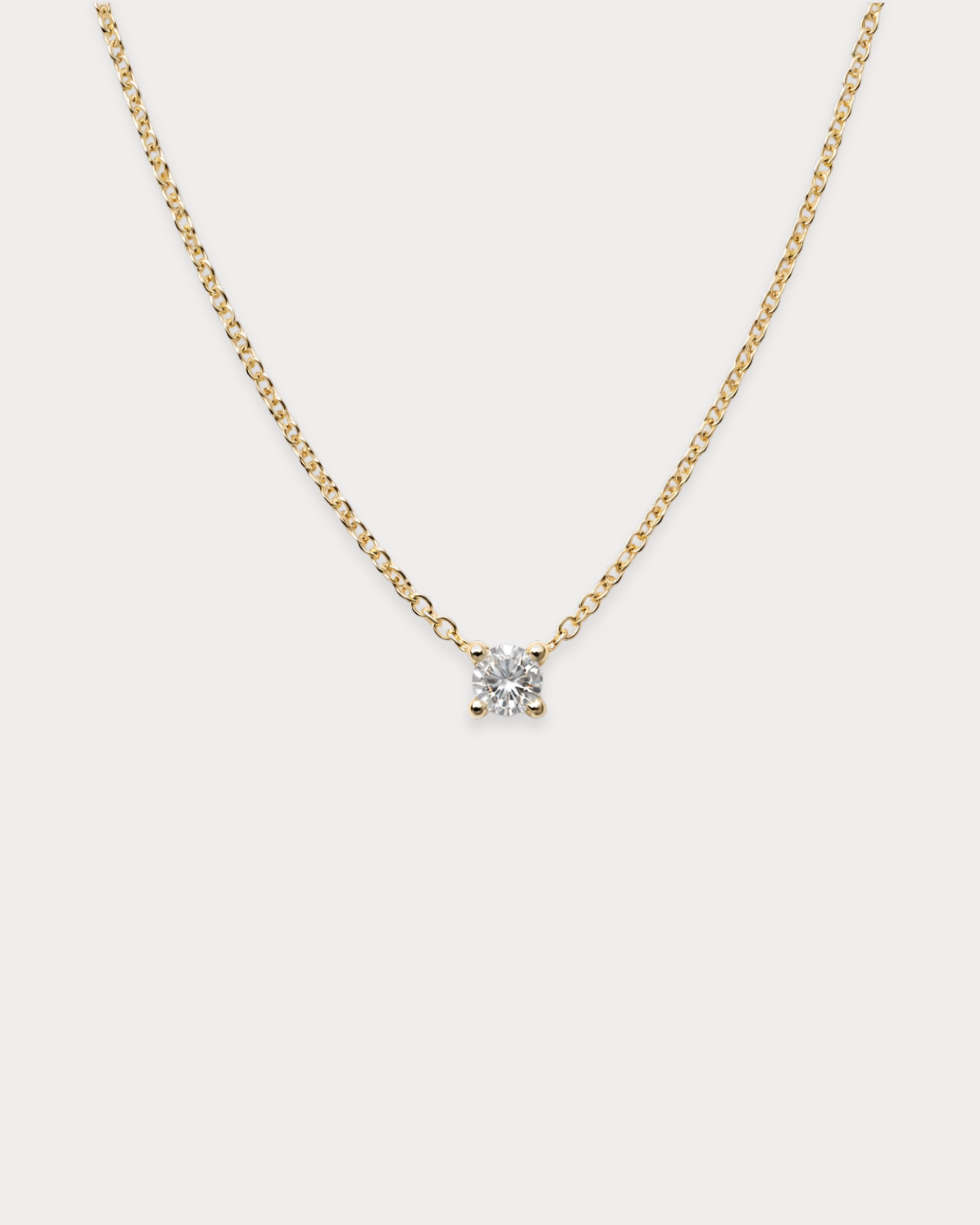 Mini Round Diamond Solitaire Pendant