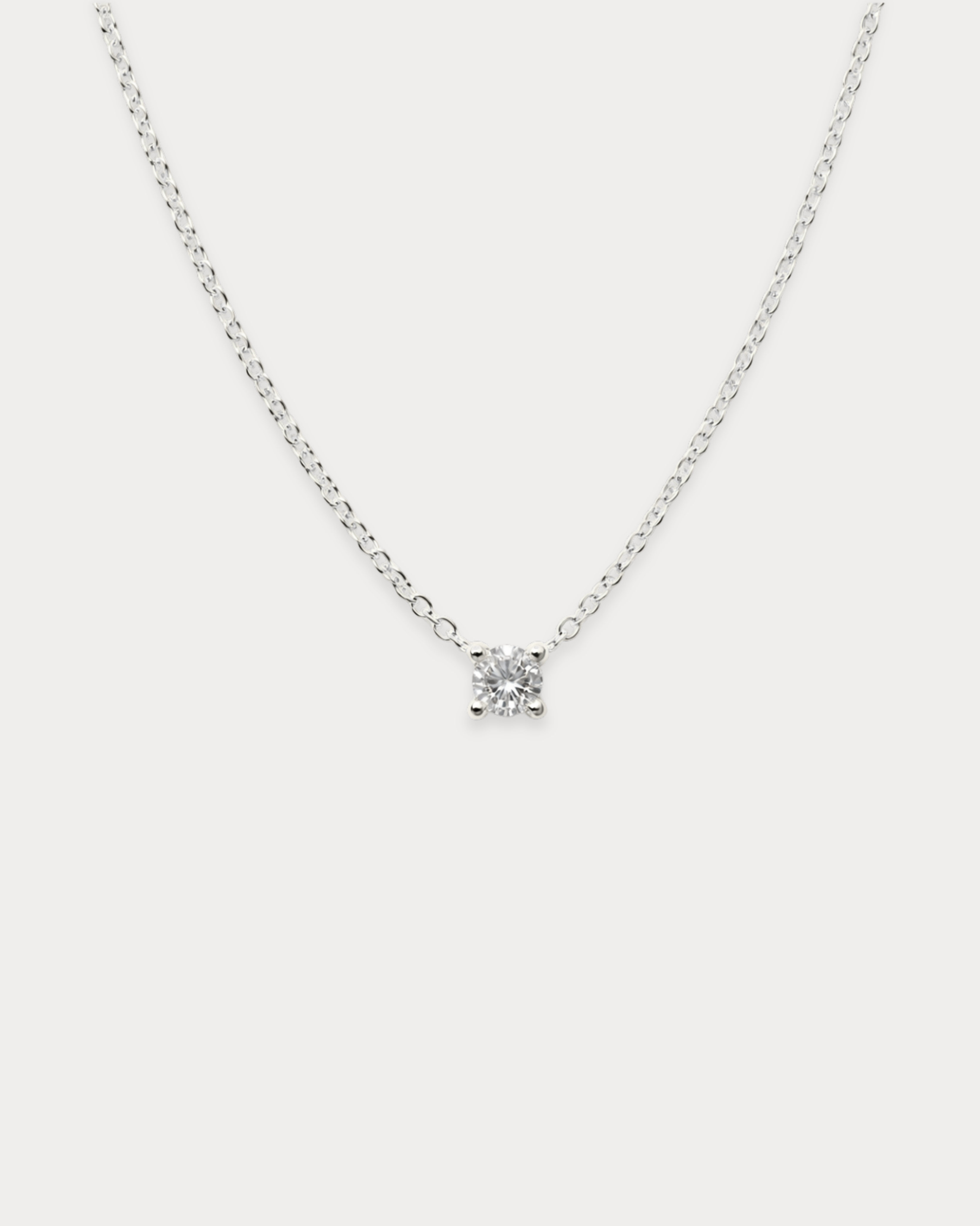 Mini Round Diamond Solitaire Pendant