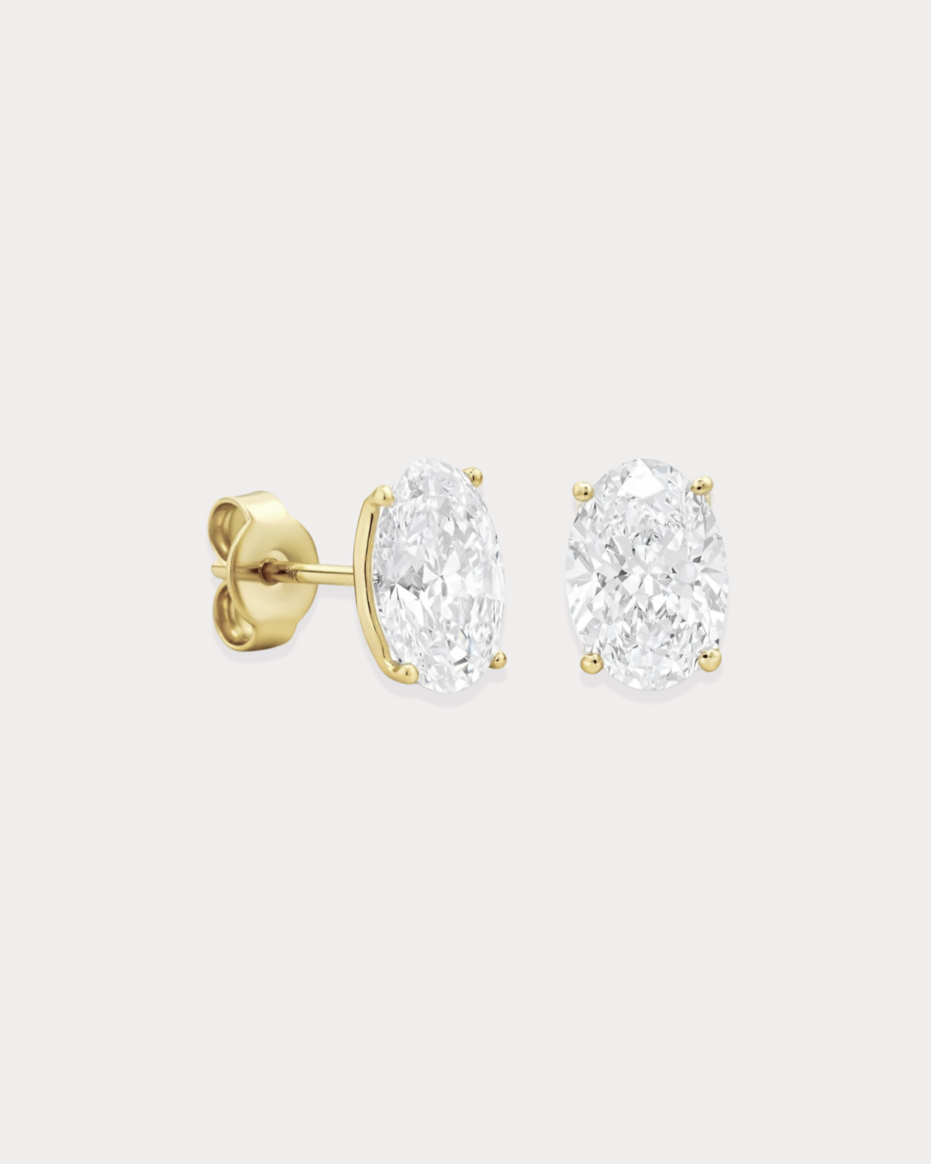 Tulip Set Oval Stud Earrings