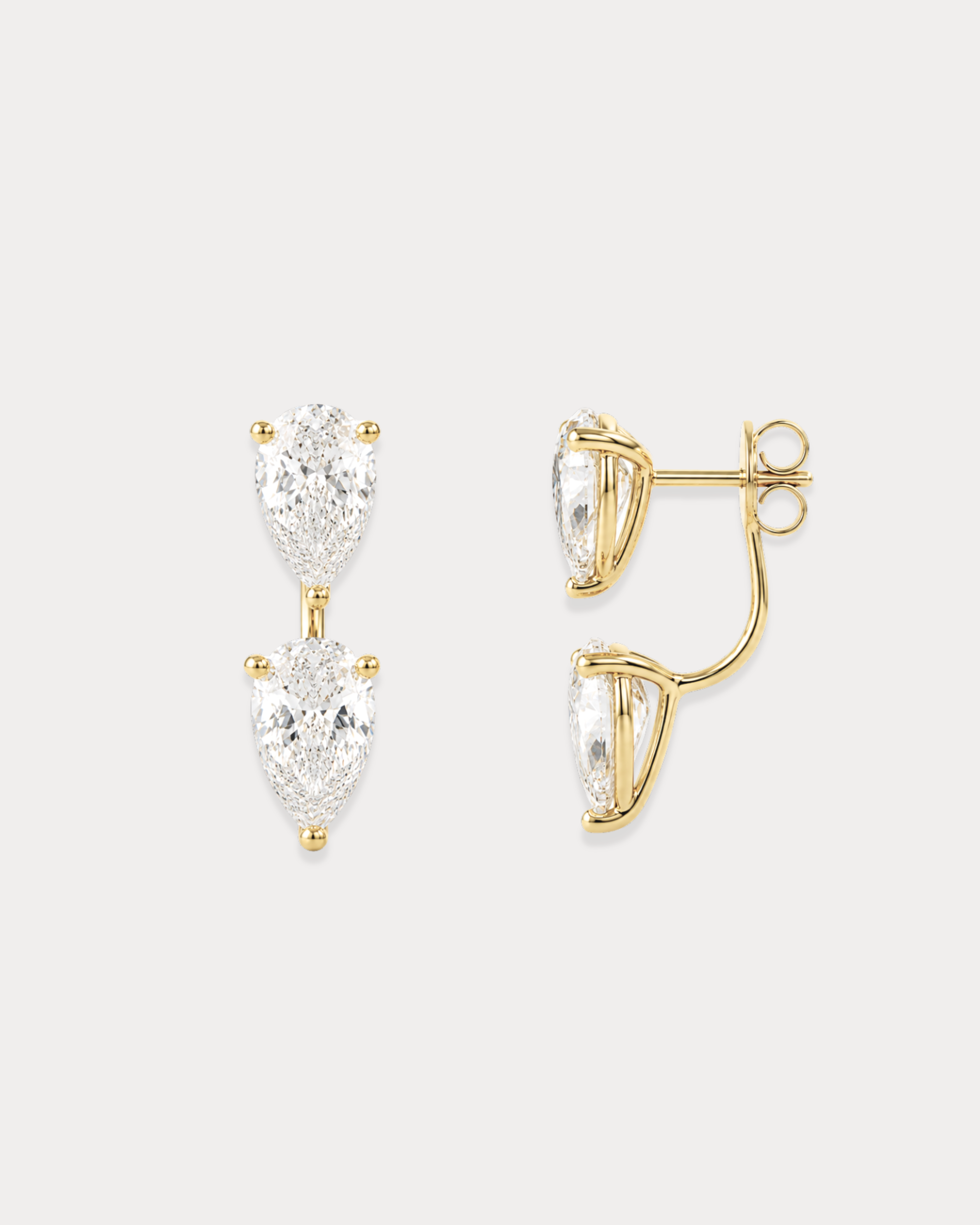 Pear Studs and Ear Jacket
