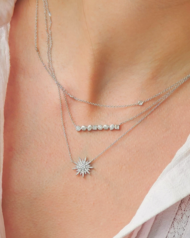 Diamond Snowflake Pendant