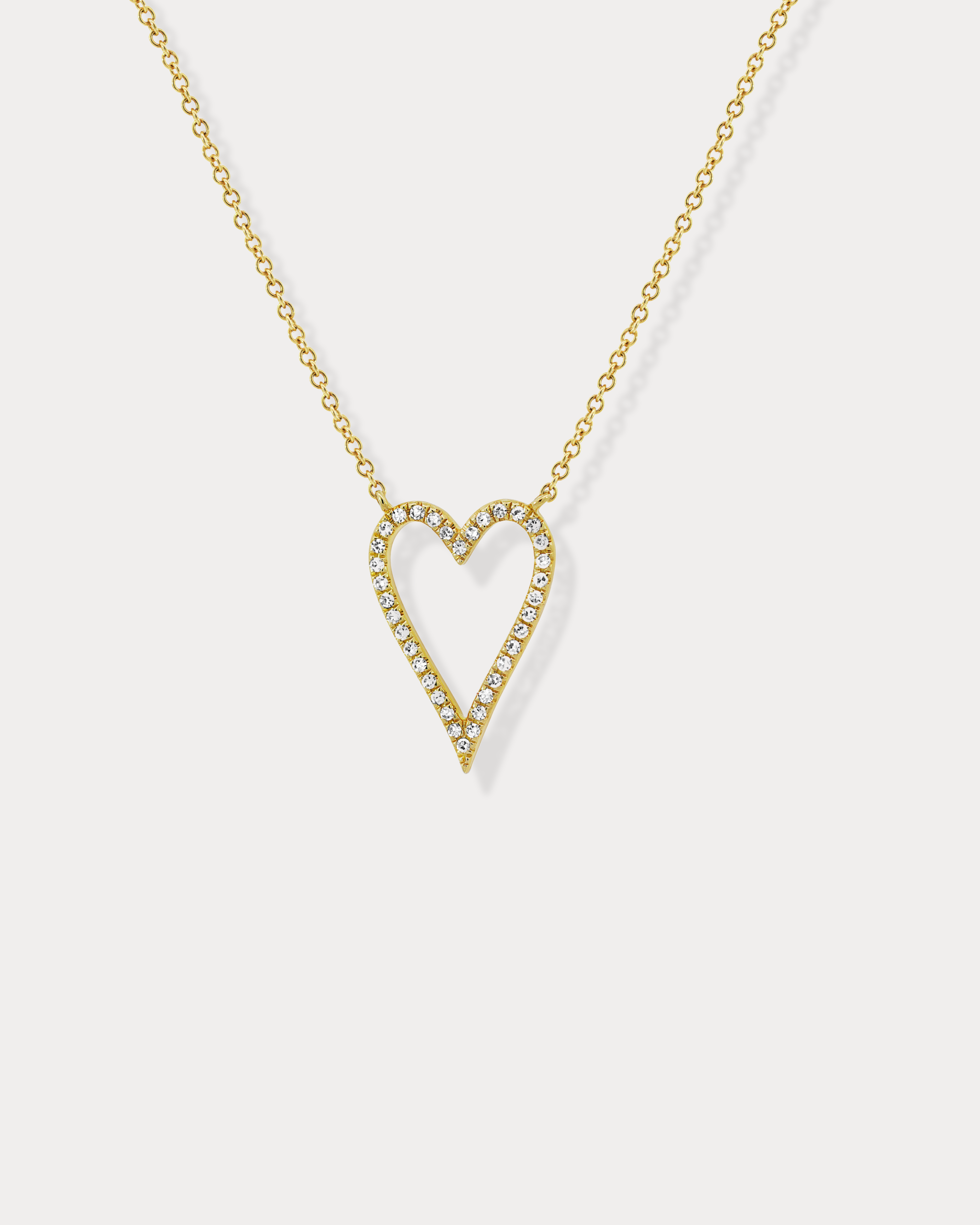 Open Heart Diamond Pendant