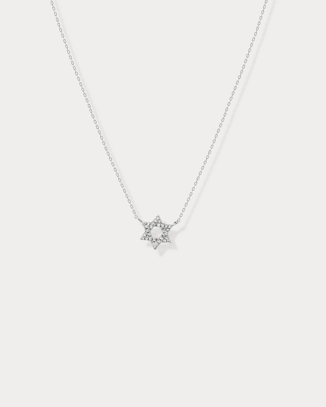 Diamond Star of David Necklace