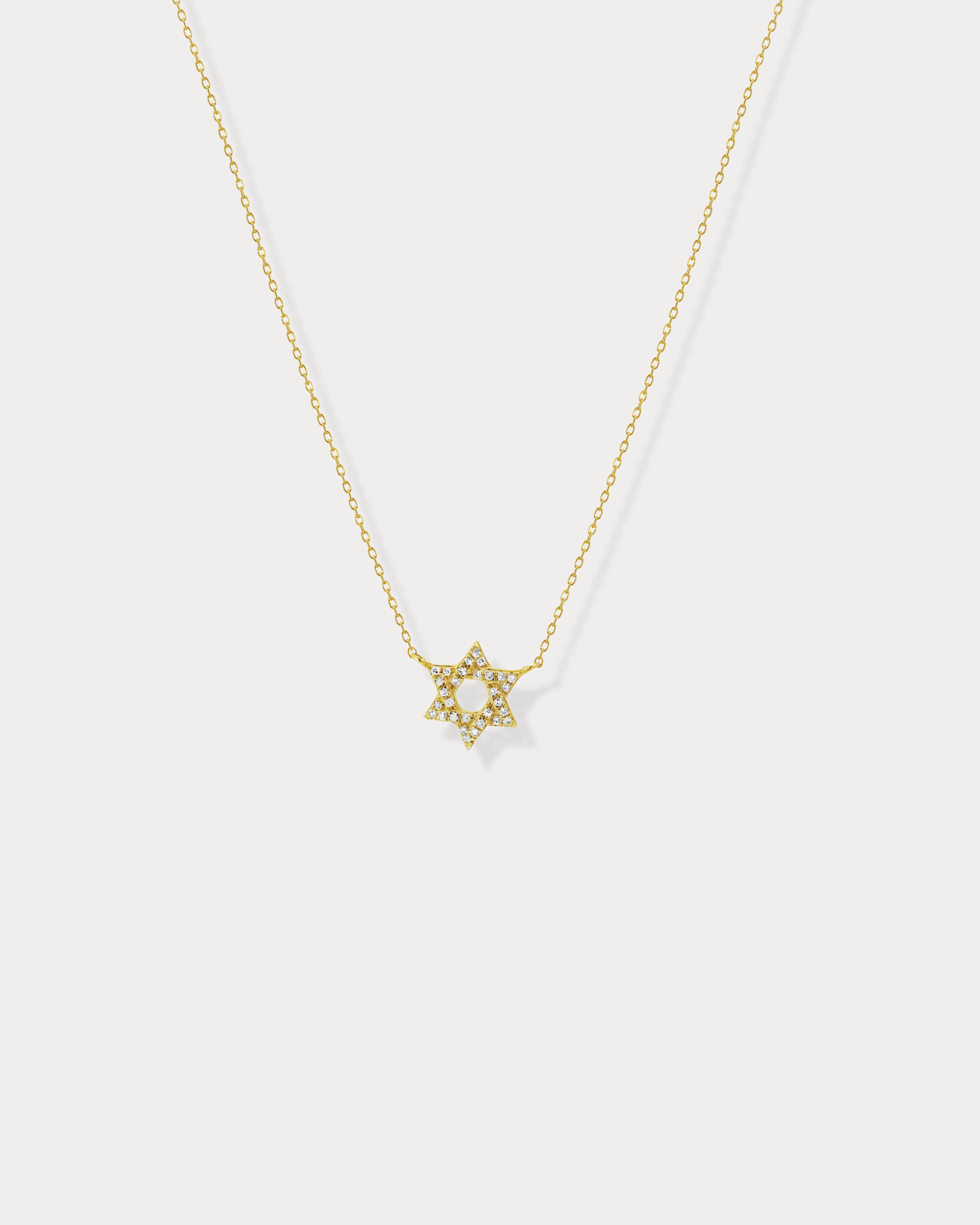 Mini Diamond Star of David Necklace