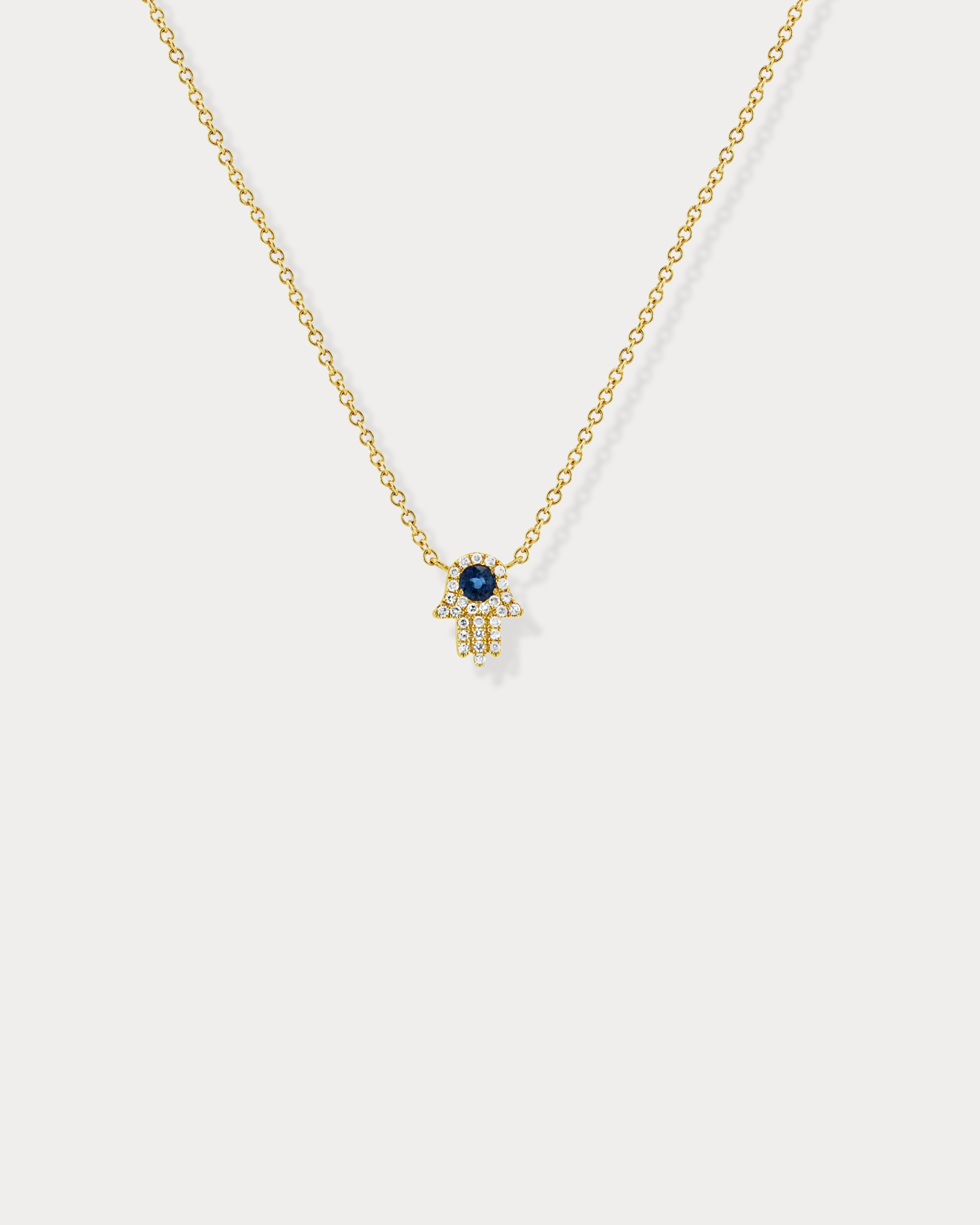 Mini Diamond Hamsa Hand Necklace