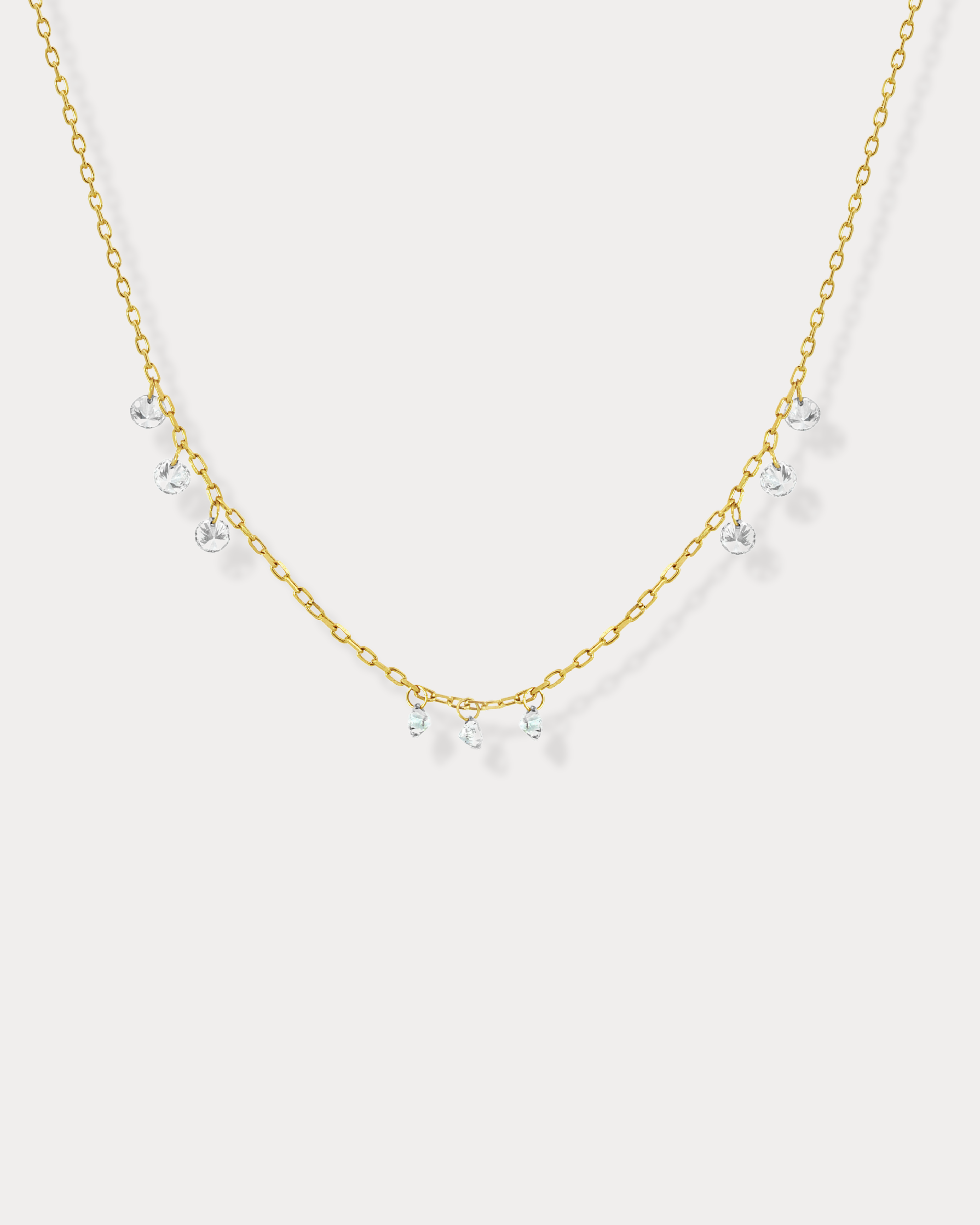 Dainty Dangle Diamond Necklace