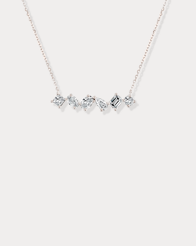 Multi-Shaped Lab Diamond Bar Pendant