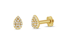 Load image into Gallery viewer, Teardrop Diamond Studs
