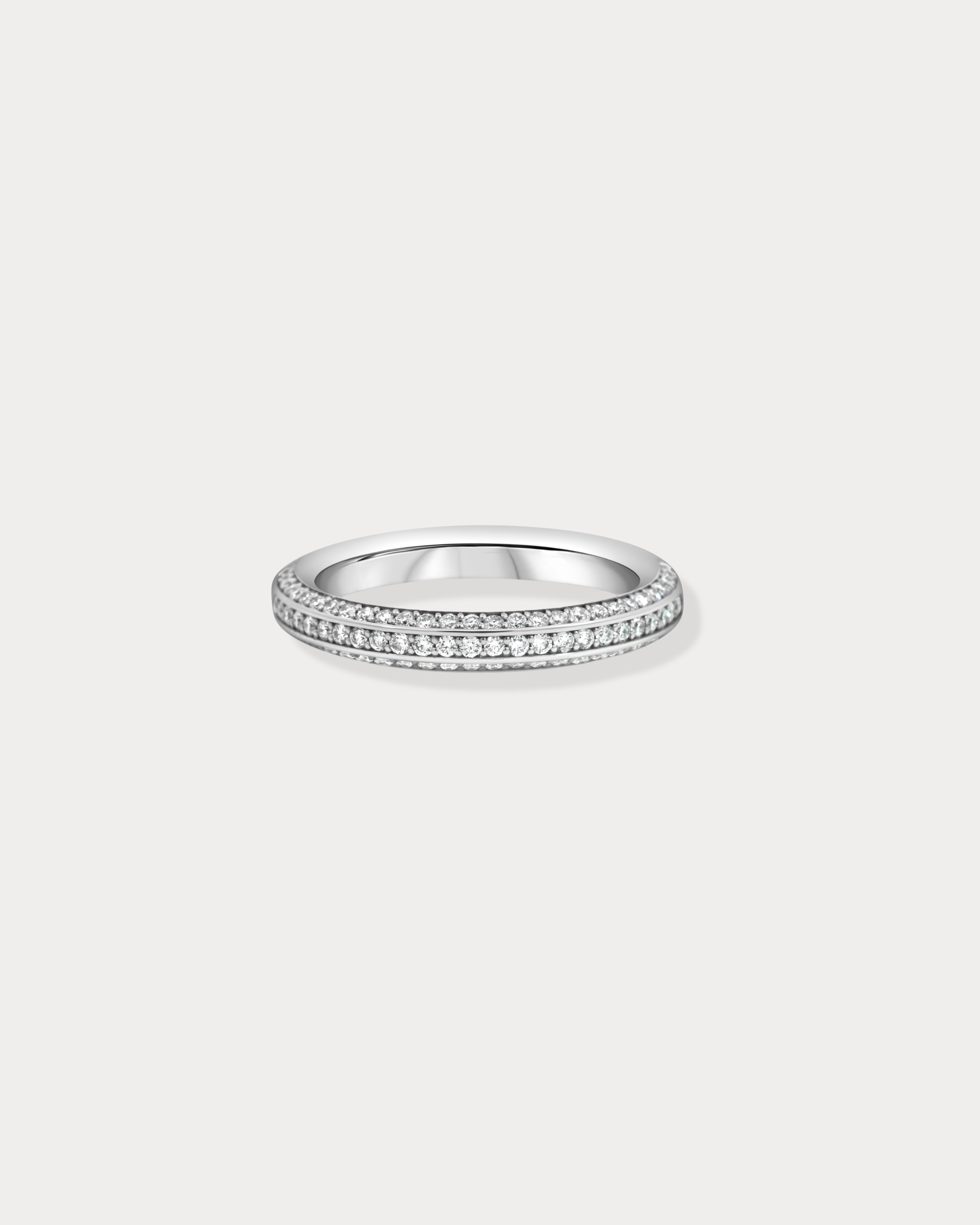 Pavé double row Diamond Band