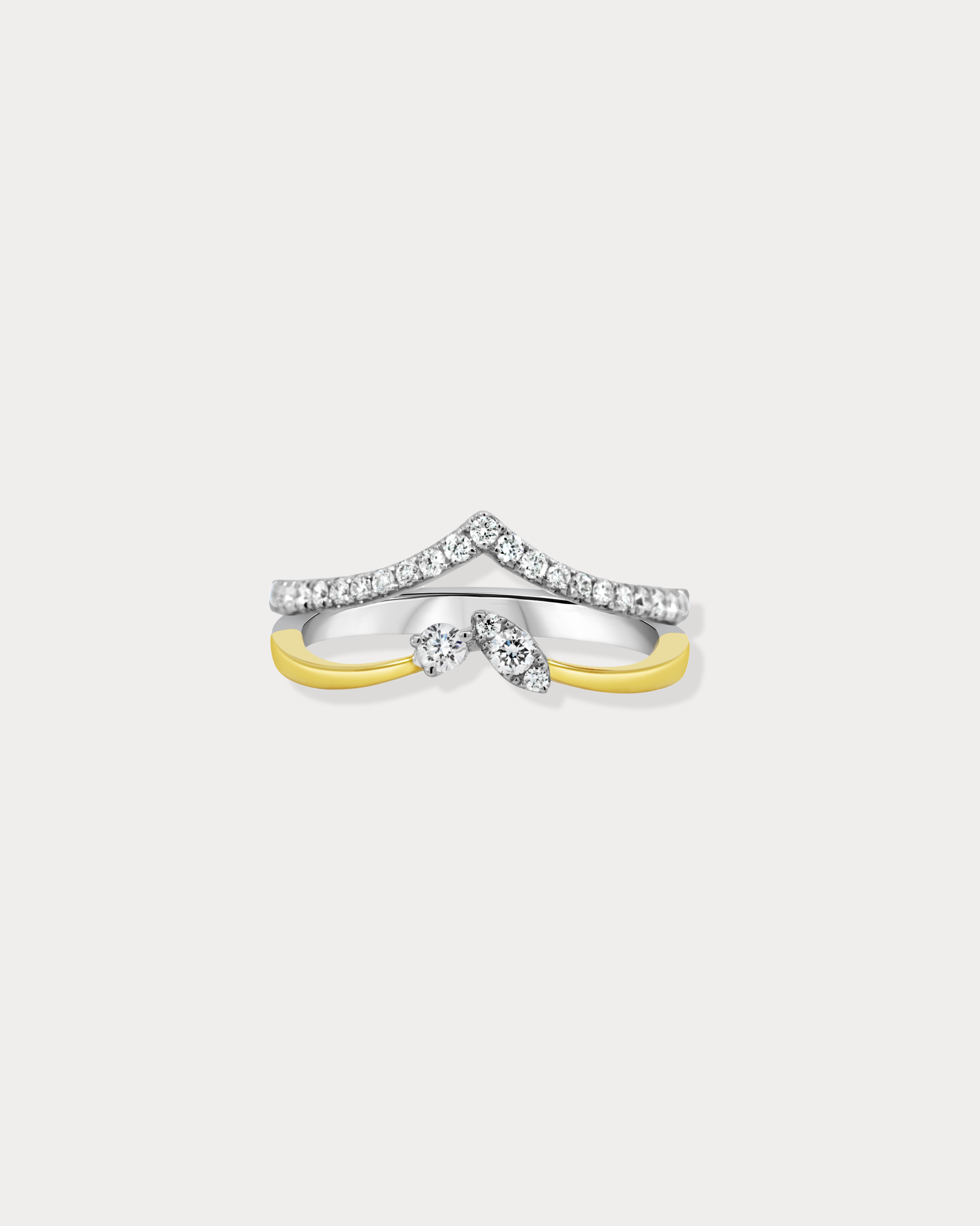 Diamond Wave Duo Ring