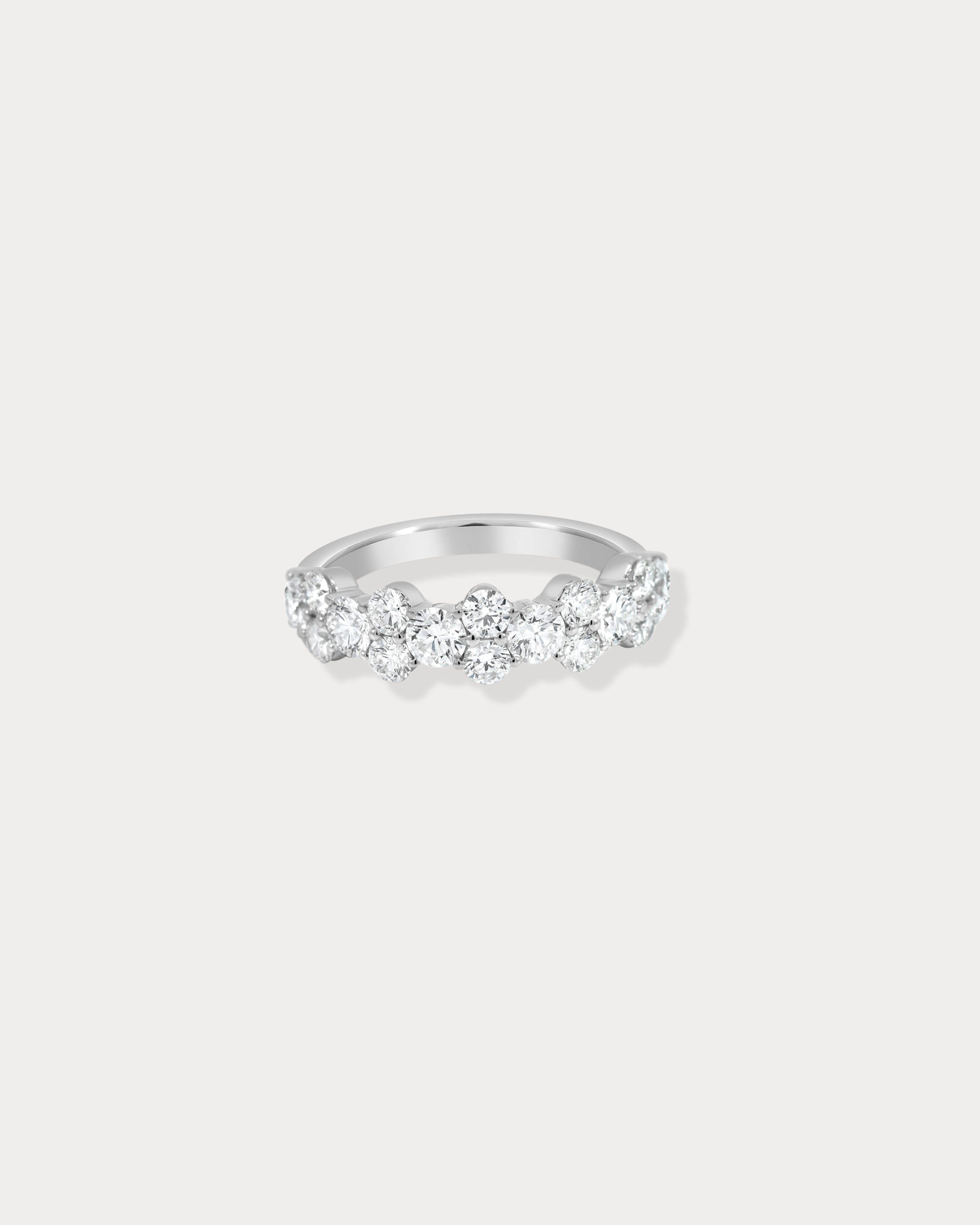 Round-Cut Diamond Illusion Half Eternity Ring