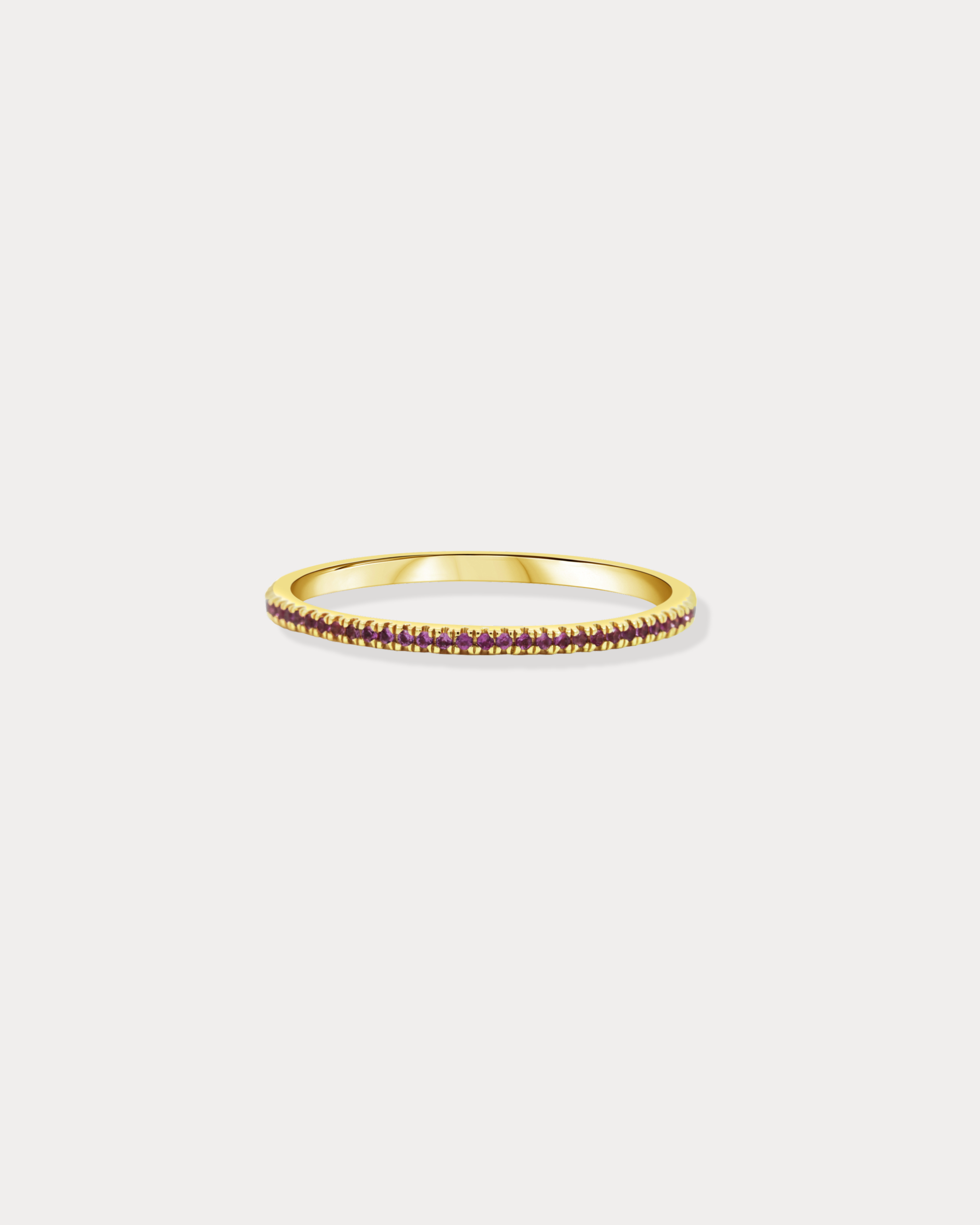 Pink Sapphire Eternity Band