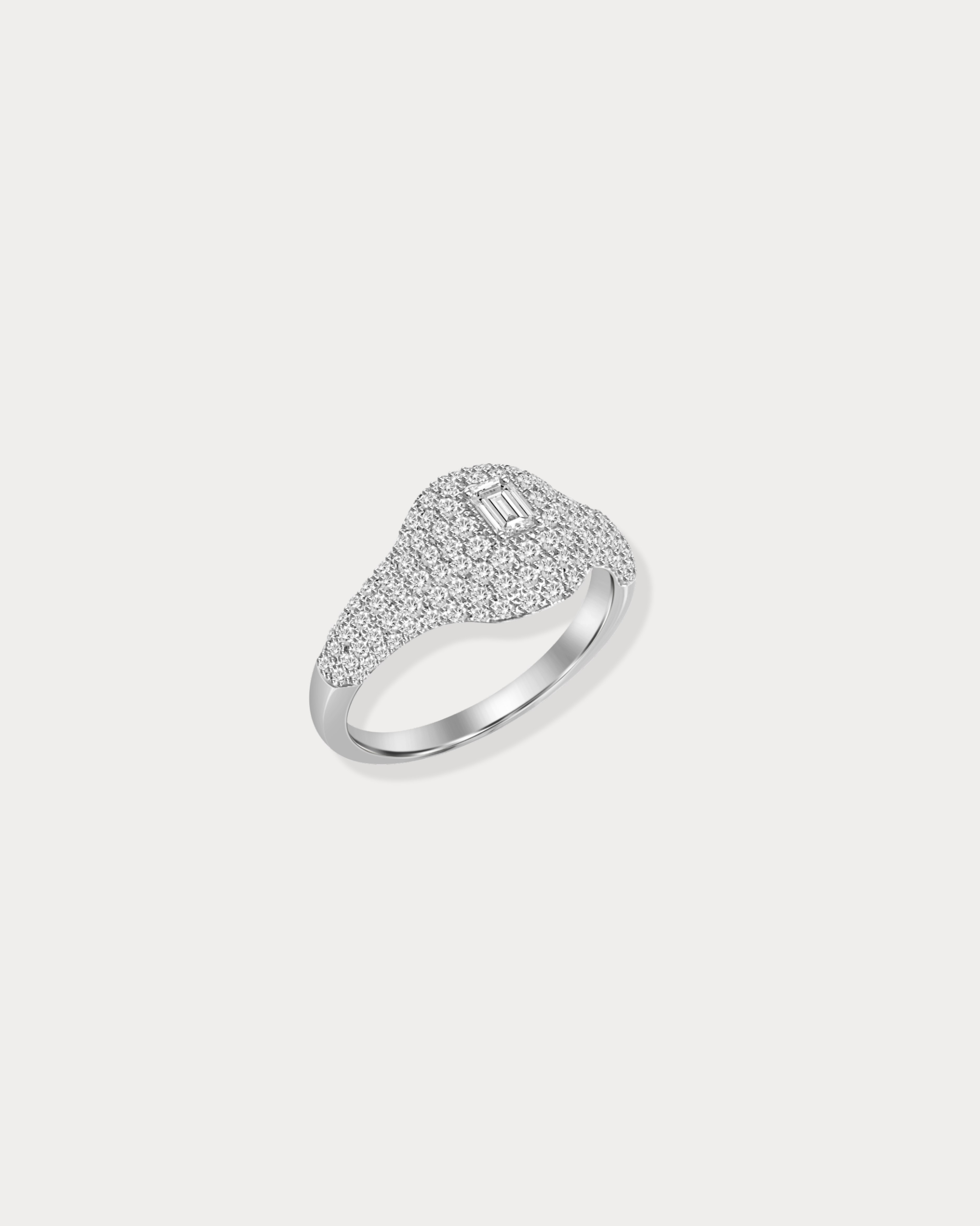 Diamond Signet Pinky Ring