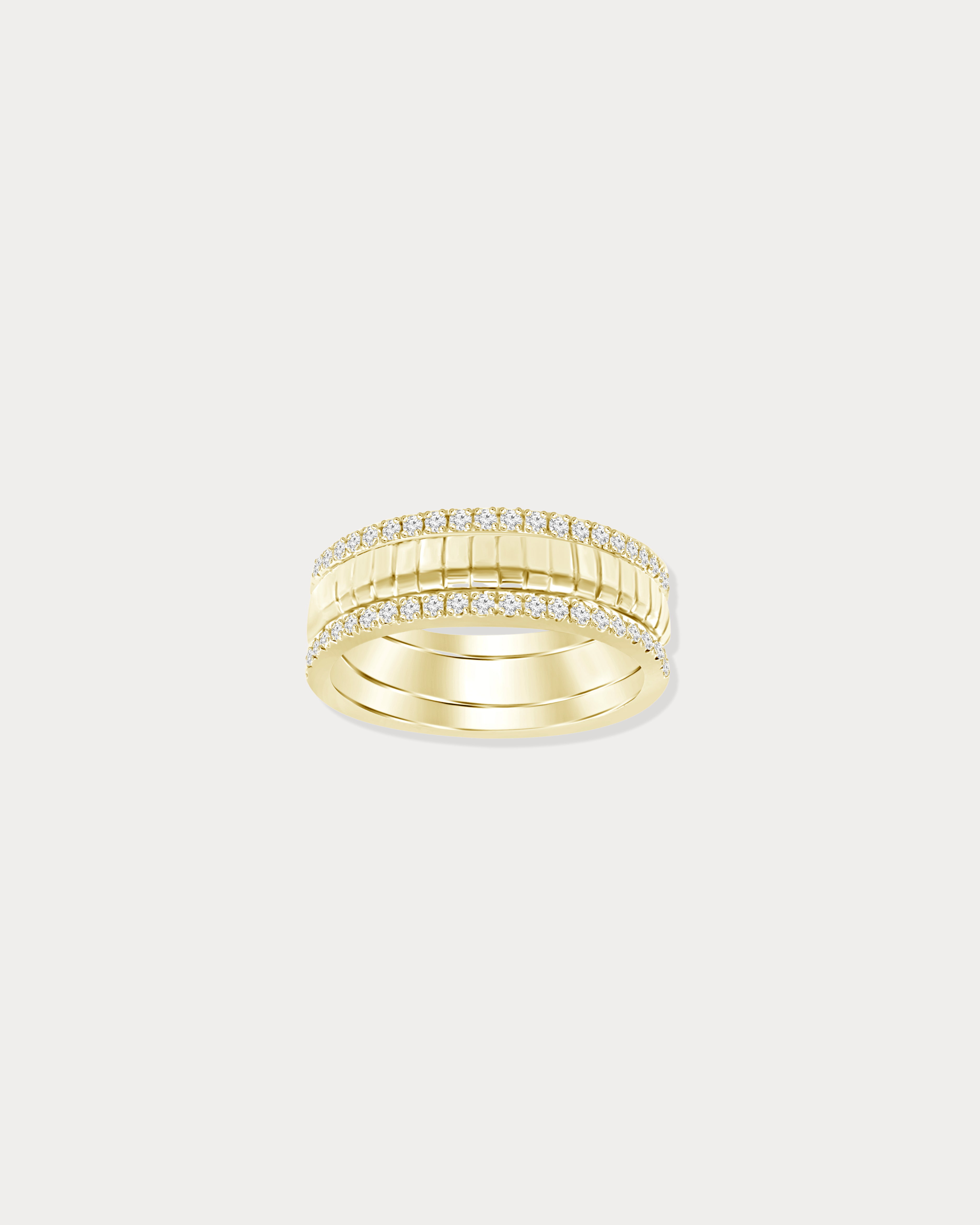 Gold and Diamond Stack Ring