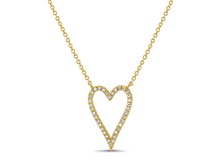 Load image into Gallery viewer, Open Heart Diamond Pendant
