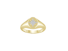 Load image into Gallery viewer, Diamond Star Signet Ring
