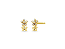 Load image into Gallery viewer, Flower Diamond Cluster Studs

