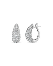 Load image into Gallery viewer, Gold &amp; Diamonds Teardrop Huggies
