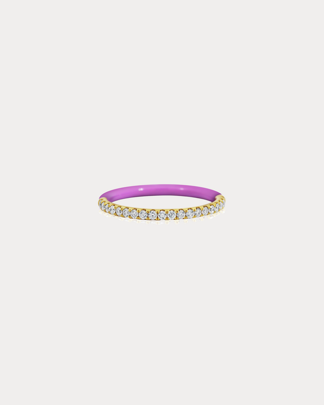 Diamond Enamelled Accent Ring