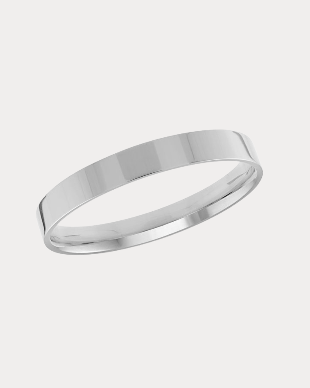 Alliance plate en or blanc - 2 mm 