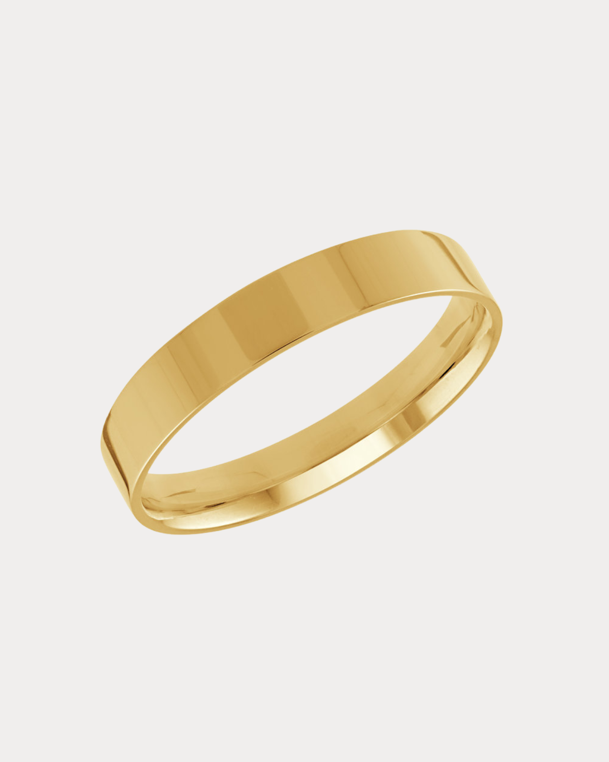 Alliance plate en or jaune - 4 mm 