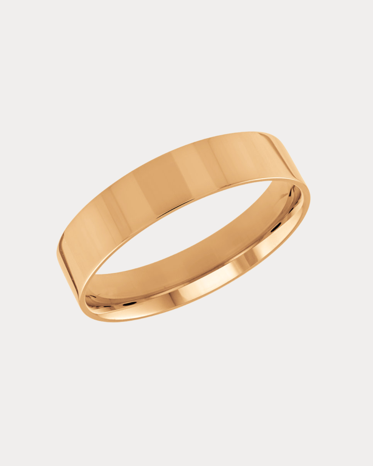 Alliance plate en or rose - 5 mm 