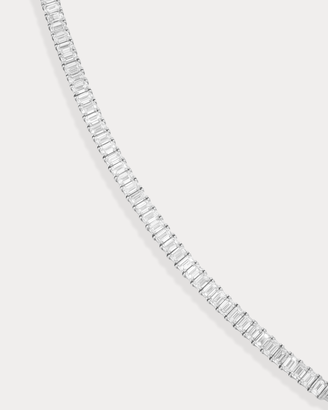 Emerald cut diamond tennis bracelet