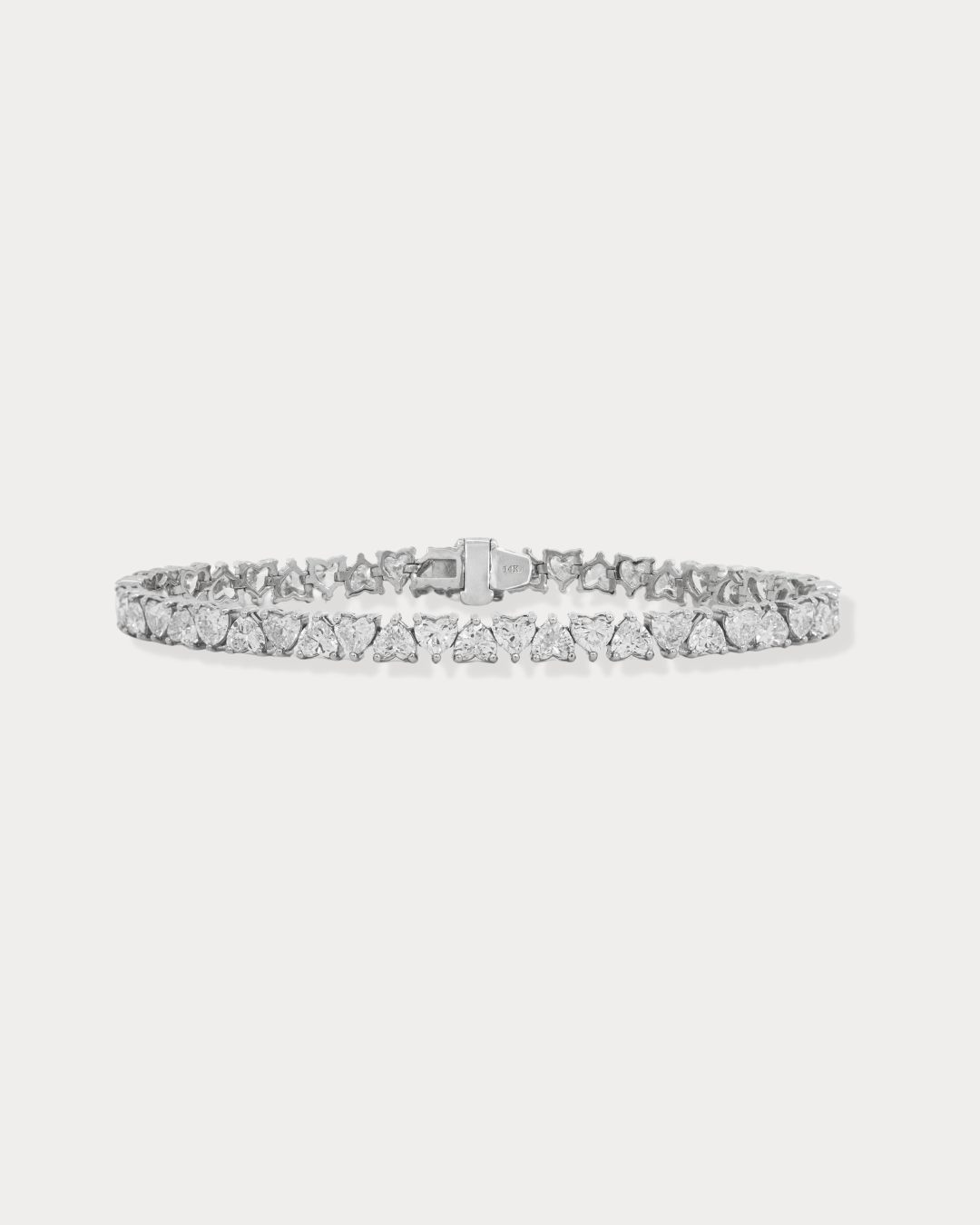 Heart Shaped Diamond Tennis Bracelet