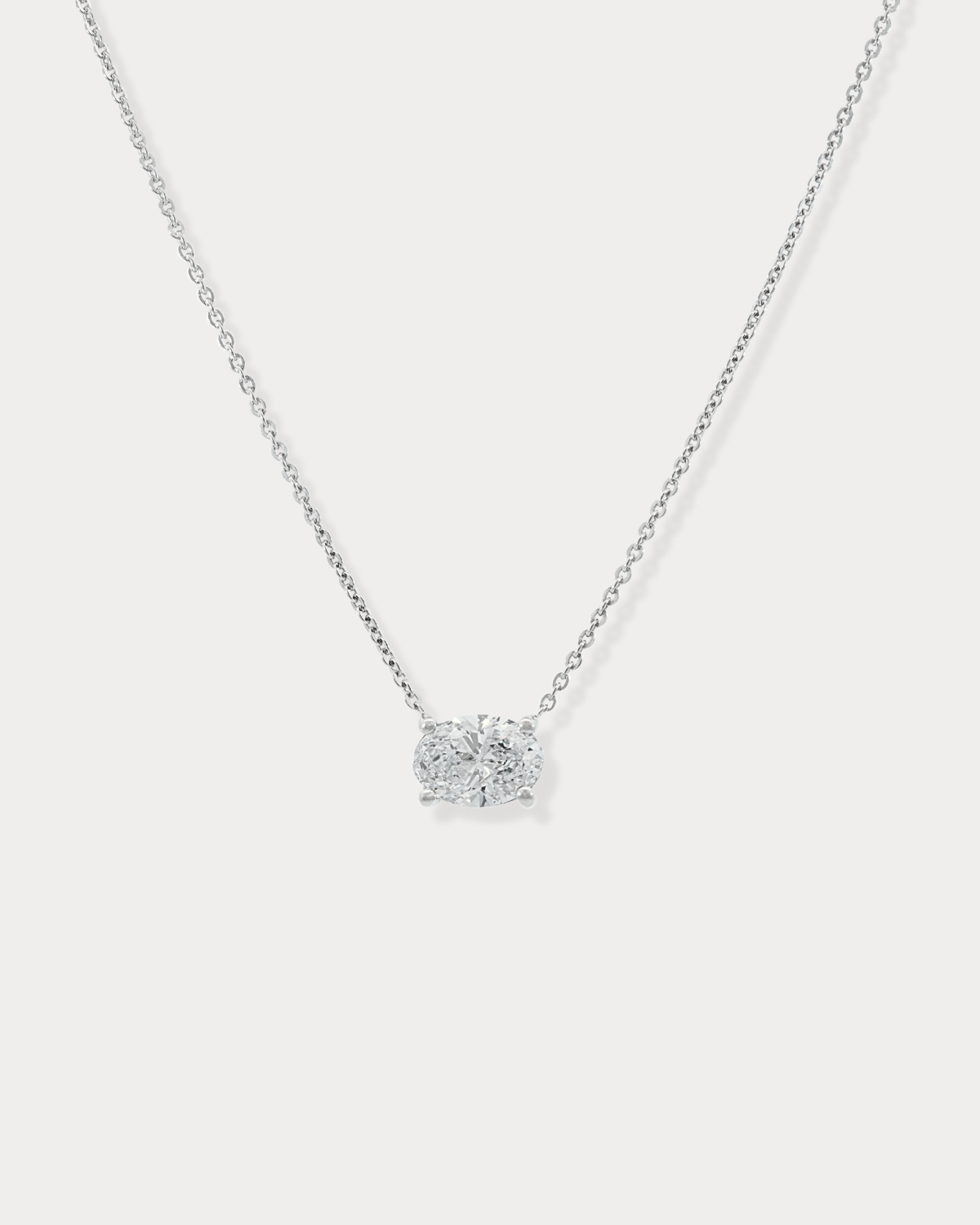 Oval Cut Diamond Pendant