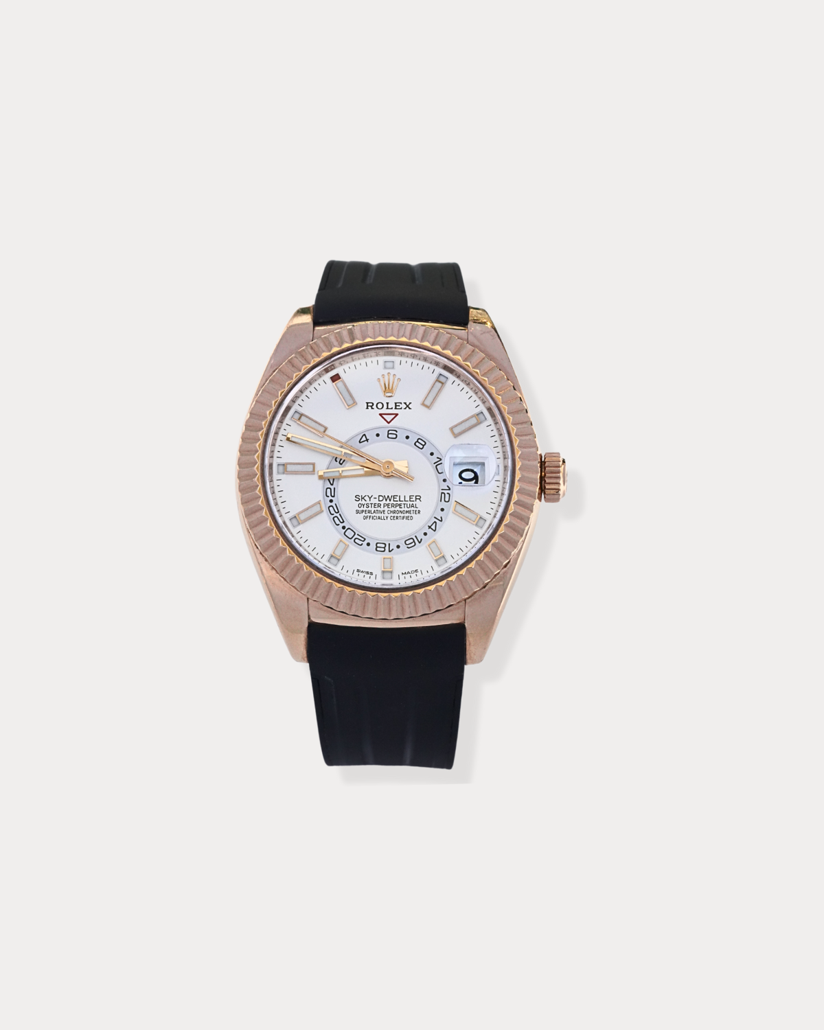 Rolex Sky-Dweller Everose Gold Cadran Blanc