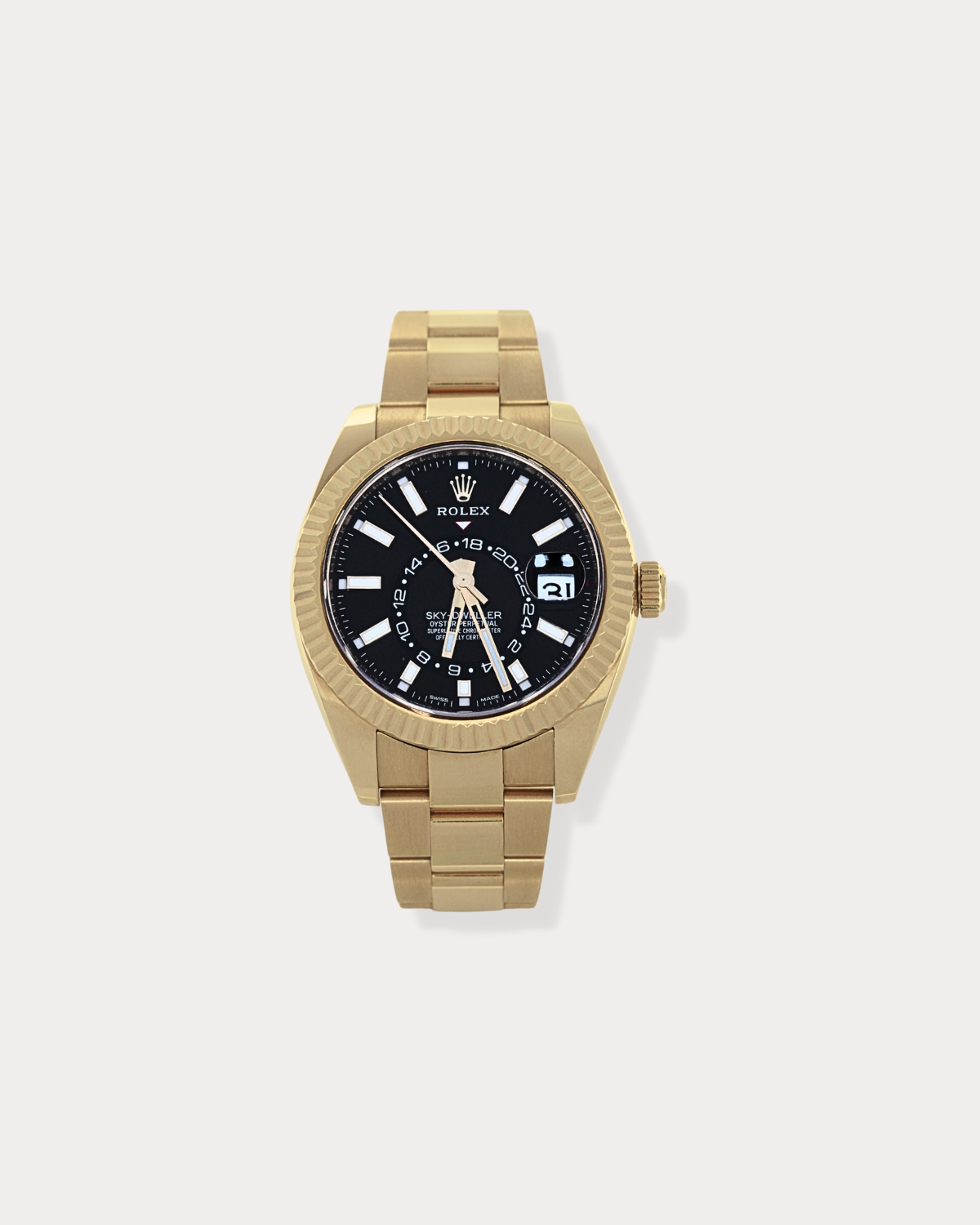 Rolex Sky Dweller Or jaune Cadran noir