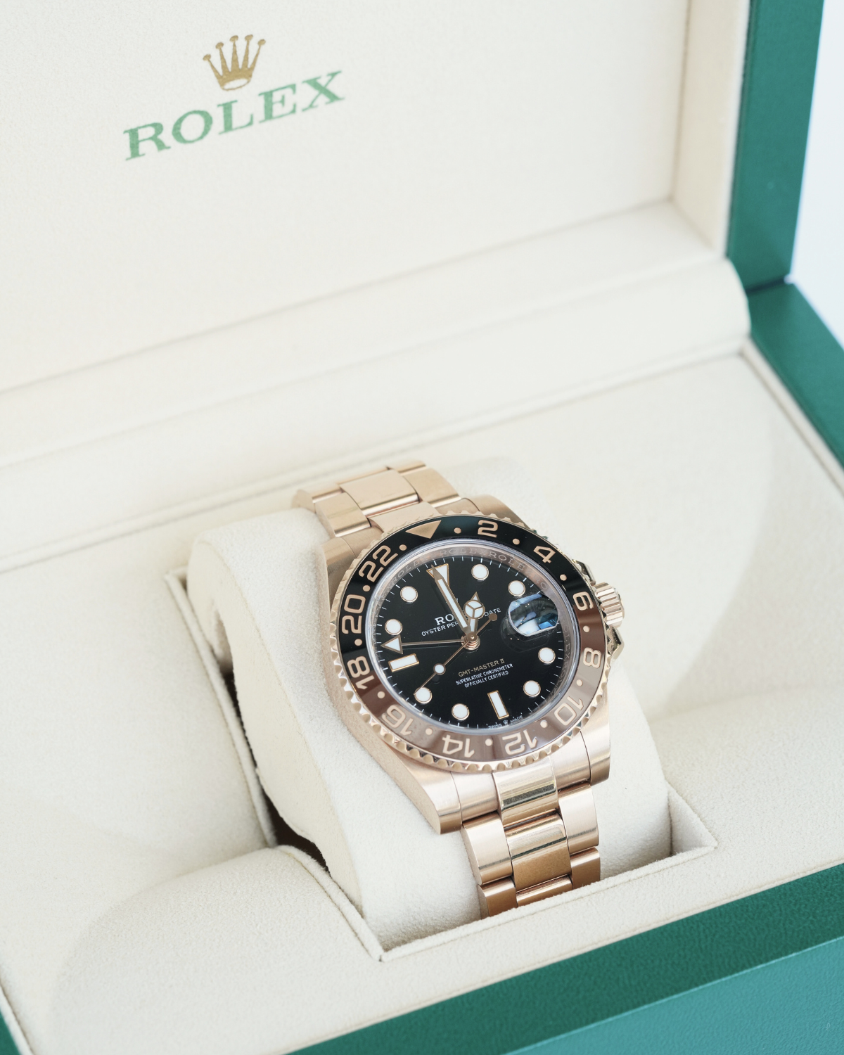 Rolex GMT-Master II Rootbeer en or rose